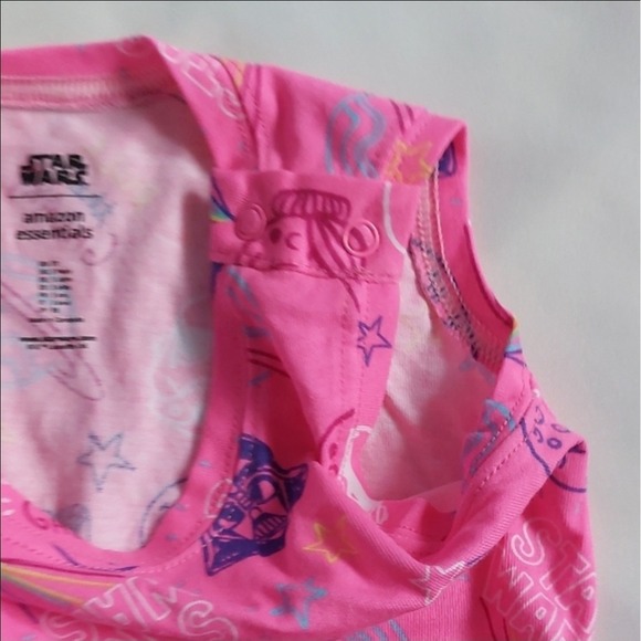 Star Wars X Spotted Zebra Girls Pink Romper Rule The Galaxy Rare Size 3T - Picture 6 of 9